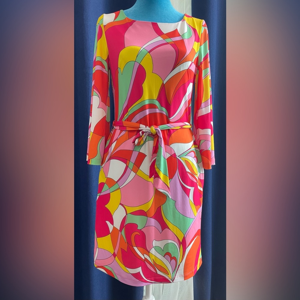 Boston Proper BRIGHT PRINTED DRESS size XXS